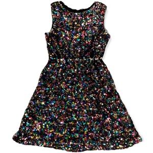 Peek Girls multi color sequin dress size small (6/7)